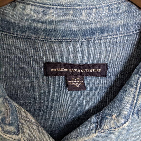 American Eagle Outfitters Denim Shirt Dress Women's Size Medium NWOT - Picture 3 of 5